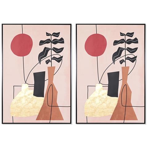 Quadro Dkd Home Decor 83 X 4,5 X 122,5 Cm 83 X 4,5 X 123 Cm Vaso Scandinavo (2 Unità) - Foto 1