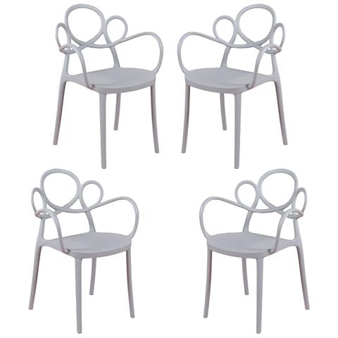 Confezione Di 4 Sedie Di Design Con Braccioli Per Il Giardino - Dream - Foto 1