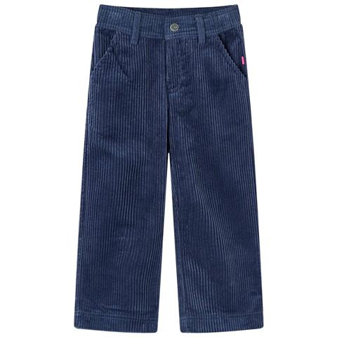 Pantaloni Da Bambino In Velluto A Coste Blu Marino 128 - Foto 1