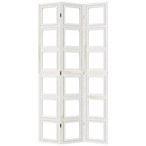 Divisorio Ambienti 3Pannelli Bianco Legno Massello di Paulownia - Foto 2