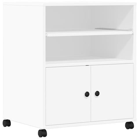 Supporto Per Stampante Con Ruote Bianco 60x48x74 Cm - Foto 2