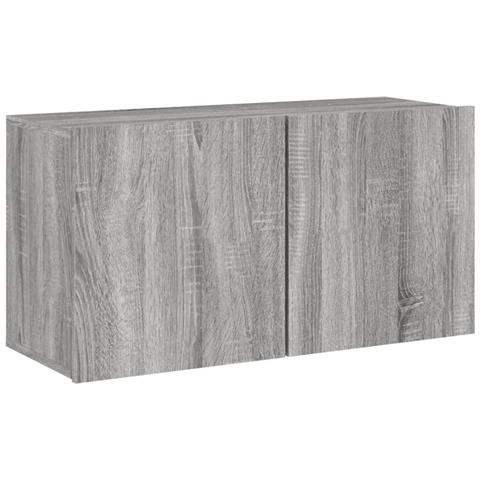 Mobile Tv A Parete Grigio Sonoma 80x30x41 Cm - Foto 2