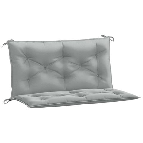 Cuscini Panca Giardino 2pz Grigio Chiaro Mélange 100x50x7 Cm - Foto 2
