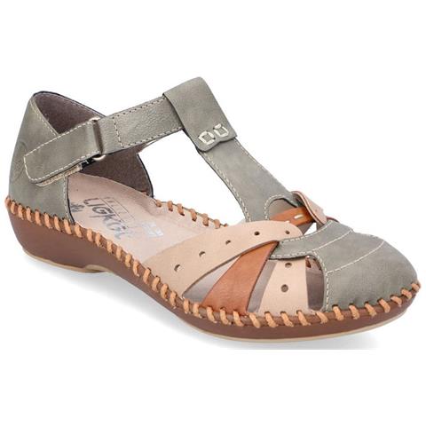 Green Casual Part-open Sandals Sandali Sintetico E Tessile Scarpe Donna Verde Eu 39, M1655-54 - Foto 1