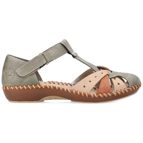 Green Casual Part-open Sandals Sandali Sintetico E Tessile Scarpe Donna Verde Eu 39, M1655-54 - Foto 2