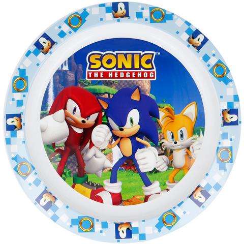 Piatto Piano Originale Sonic Per Bambini In Plastica Riutilizzabile - Foto 1