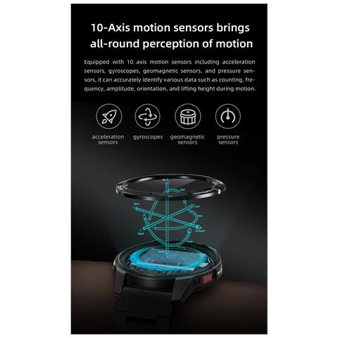 Orologio Connesso Gs Active Bluetooth 5.3 5atm Con Chip Gnss, Bianco - Foto 2