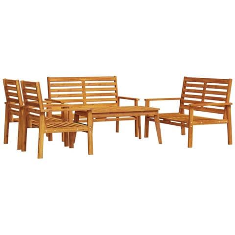 Set Salotto da Giardino 5 pz in Legno Massello di Acacia - Foto 1