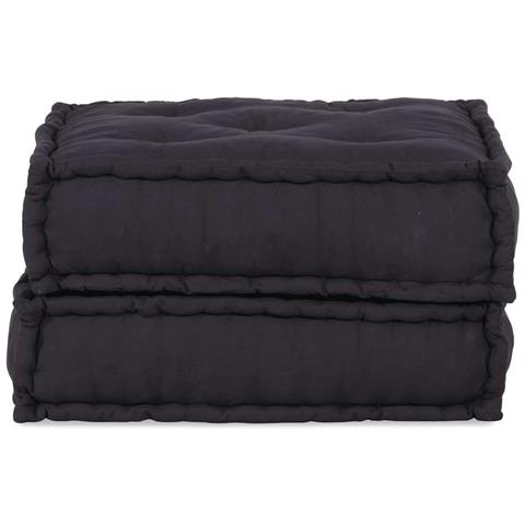 Pouf Modulare Antracite 70x70x36 in Tessuto - Foto 2