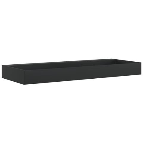 Lavandino 120x46x11 Cm Blocco In Marmo/minerale Nero Opaco - Foto 2
