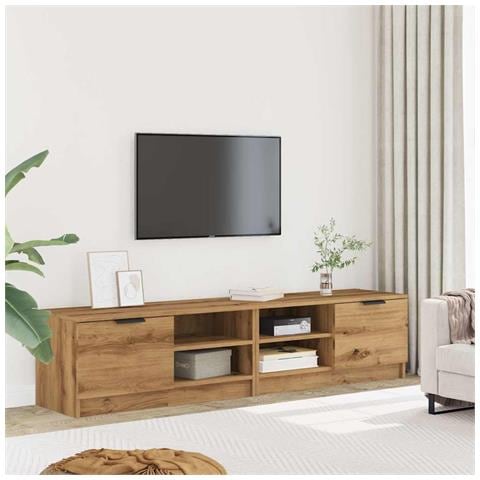 Mobili Porta Tv 2 Pz Rovere Artigianale 80x35x36,5cm Truciolato - Foto 3