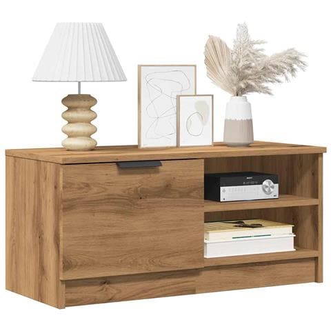 Mobili Porta Tv 2 Pz Rovere Artigianale 80x35x36,5cm Truciolato - Foto 1
