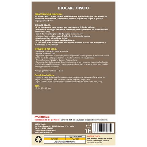 Biocare Opaco 1ltx6pz - Cera Per Legno Oliato - Foto 2