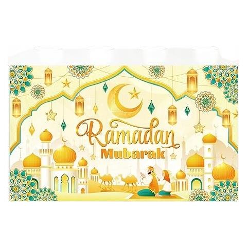 Sfondo Fotografico Ramadan Mubarak 185x110cm - Atmosfera Magica Per Le Tue Festività - Foto 1