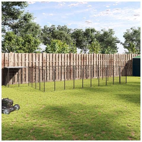 Gabbia Per Cani Nera 19,36 M² In Acciaio - Foto 8