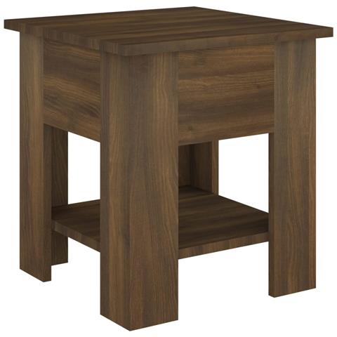 Tavolino Da Salotto Marrone Rovere 40x40x42cm Legno Multistrato - Foto 1