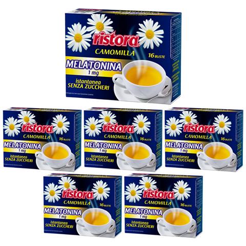 Camomilla Con Melatonina Istantanea Senza Zuccheri 6 Pezzi Da 16 Bustine - Foto 1