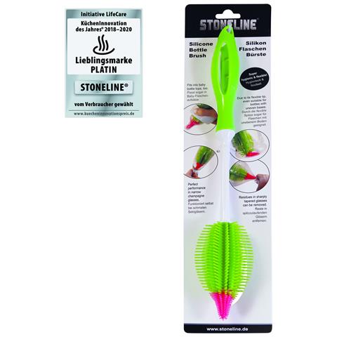 Spazzola Per Biberon In Silicone 35 Cm, Verde, Spazzola Per Vetri, Spazzola Per Lavastoviglie, Spazzola Per La Pulizia Di Biberon E Tettarelle, Bicchieri, Vasi, Ecc. - Foto 4