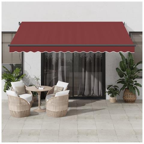 Tenda da Sole Retrattile Automatica Bordò 400x350 cm - Foto 2