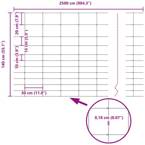 Recinzione da Campo 1.4x25 m Acciaio Zincato - Foto 8