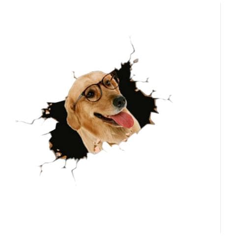 Adesivi 3d Per Auto Con Golden Retriever - Set Da 2, Design Creativo E Simpatico - Foto 2