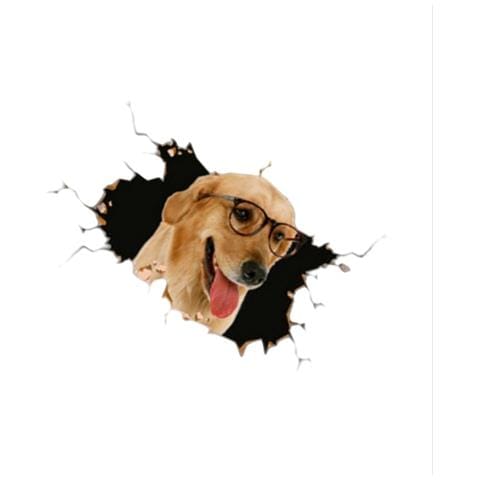Adesivi 3d Per Auto Con Golden Retriever - Set Da 2, Design Creativo E Simpatico - Foto 3