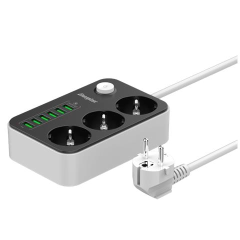 PRESA MULTIPLA 3 SCHUKO + 6 USB A CON INTERRUTTORE - Foto 5