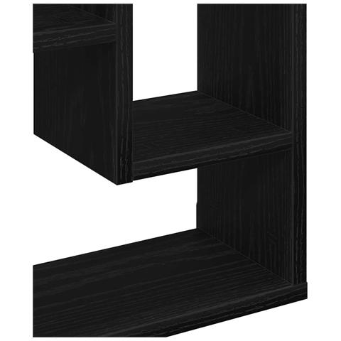 Mensola da parete in rovere nero 36x16x90 cm in legno composito - Foto 9