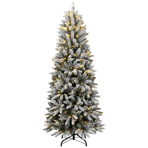Albero di Natale Artificiale con 150 LED e Neve Fioccata 150 cm - Foto 2