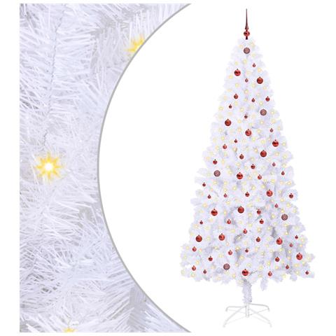 Albero di Natale artificiale Bianco 240 cm PVC e Acciaio - Foto 1