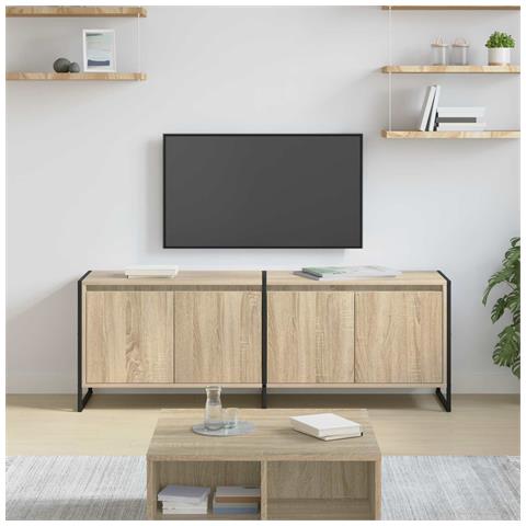 Mobile TV Sonoma 140 x 36 x 49.5 cm Legno multistrato - Foto 2