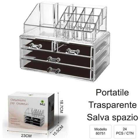 Contenitore Box Espositore Per Trucco Organizer Porta Cosmetici Make Up Rossetto - Foto 3