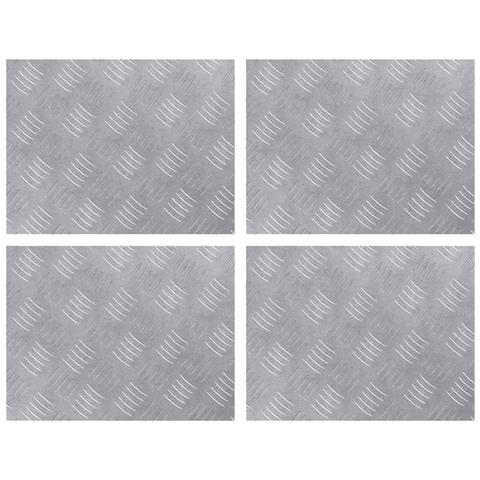 Dischi Quadrati 4 pcs Argento 40 x 30 cm Alluminio - Foto 1