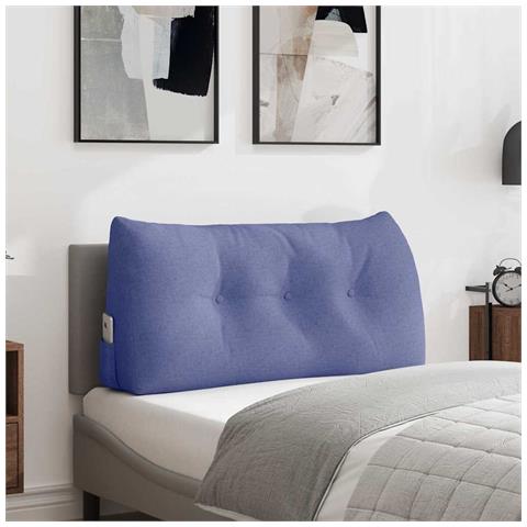 Cuscino per Schiena Blu jeans 100 x 24 x 50 cm Tessuto - Foto 2