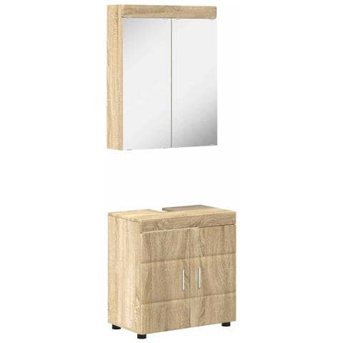 Set di mobili per il bagno con lo scaffale TULUM Rovere Sonoma - Foto 1