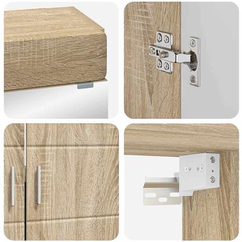 Set di mobili per il bagno con lo scaffale TULUM Rovere Sonoma - Foto 9