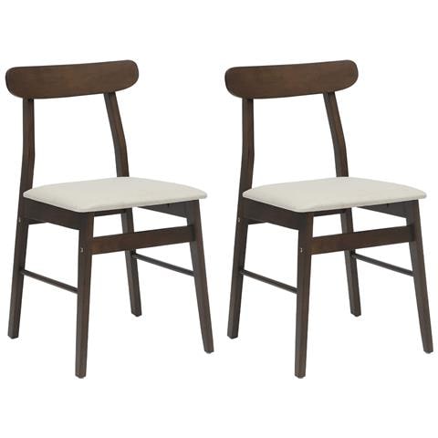 Sedia da pranzo 2 pcs Marrone Scuro e Chiaro - Foto 1