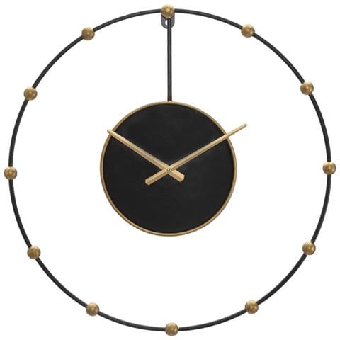 Orologio Da Parete Pearl In Ferro Nero Di Grande Diametro - Foto 1