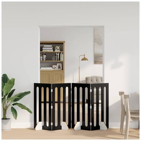 Recinto pieghevole per animali 4 pcs Rovere Nero - Foto 2