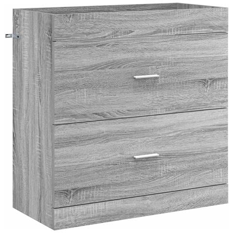 Mobiletto da Bagno Sotto Lavabo Sonoma grigio - Foto 1