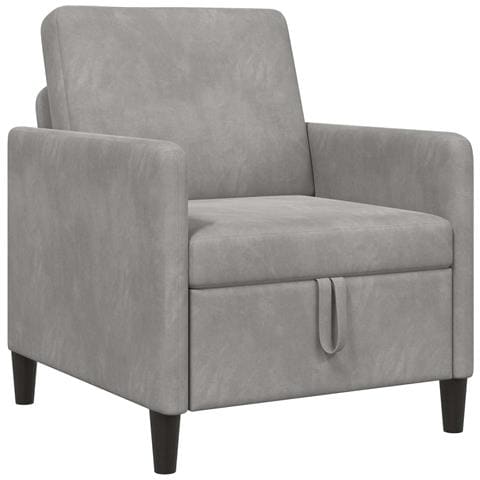 Divano con Storage Grigio Chiaro 72 x 78 x 87 cm Poliestere - Foto 1