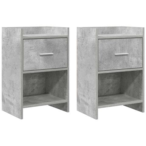 Comodini 2 pcs Grigio Cemento 40 x 30 x 60 cm - Foto 1