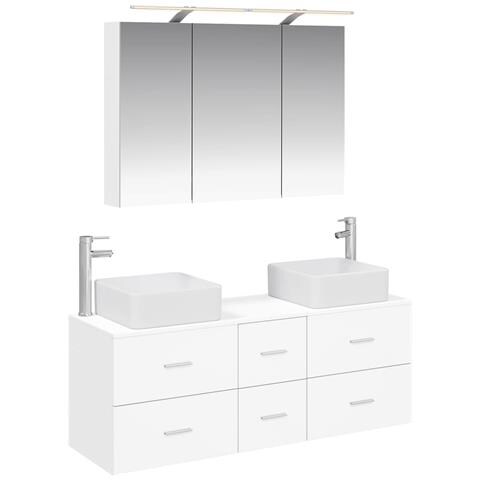Set di mobili per il bagno 4 pcs Bianco - Foto 1