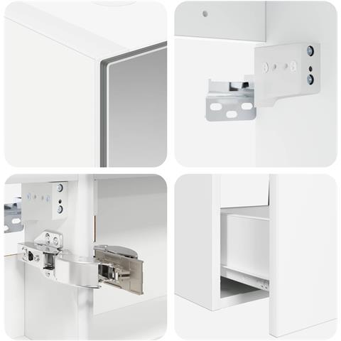 Set di mobili per il bagno 4 pcs Bianco - Foto 9