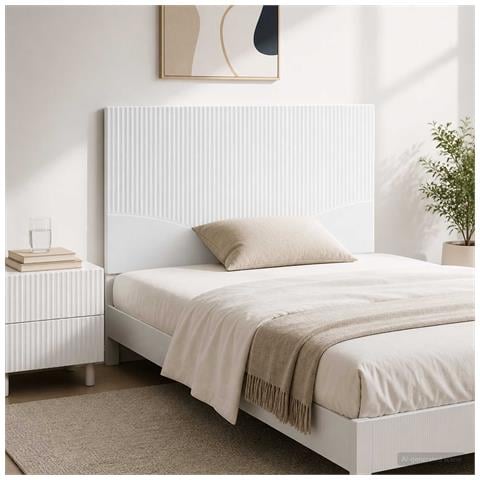 Testiera da Muro HOORN Bianco Lucido Legno ingegnerizzato - Foto 2