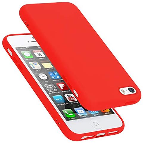 Custodia Compatibile Con Apple Iphone 5 In Liquid Rosso - Coperchio Protettivo In Silicone Tpu Flessibile - Foto 1