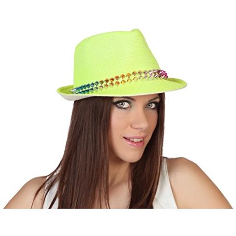 27386 - Cappello Gangster Neon Giallo 13 X 28 Cm - Foto 1