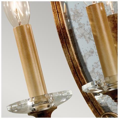 Lampada Da Parete A 3 Luci Per Interni, Bronzo, Attacco E14 - Foto 6