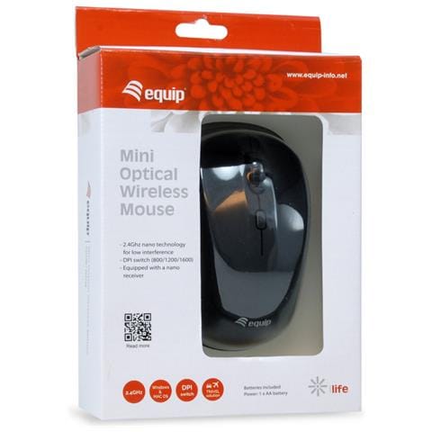 Mouse 245108 Ottico 2 Tasti 1600 DPI Colore Nero - Foto 5