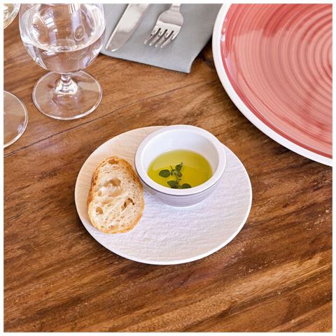 Manufacture Rock Blanc Piatto per pane e burro Rotondo Porcellana Bianco 1 pz - Foto 2